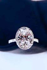 2 Carat Moissanite Platinum-Plated Ring - Ladyez
