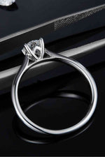 Moissanite 925 Sterling Silver Solitaire Ring - Ladyez