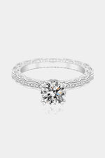 1 Carat Moissanite 925 Sterling Silver Ring - Ladyez