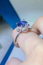 2 Carat Moissanite Contrast 925 Sterling Silver Ring - Ladyez