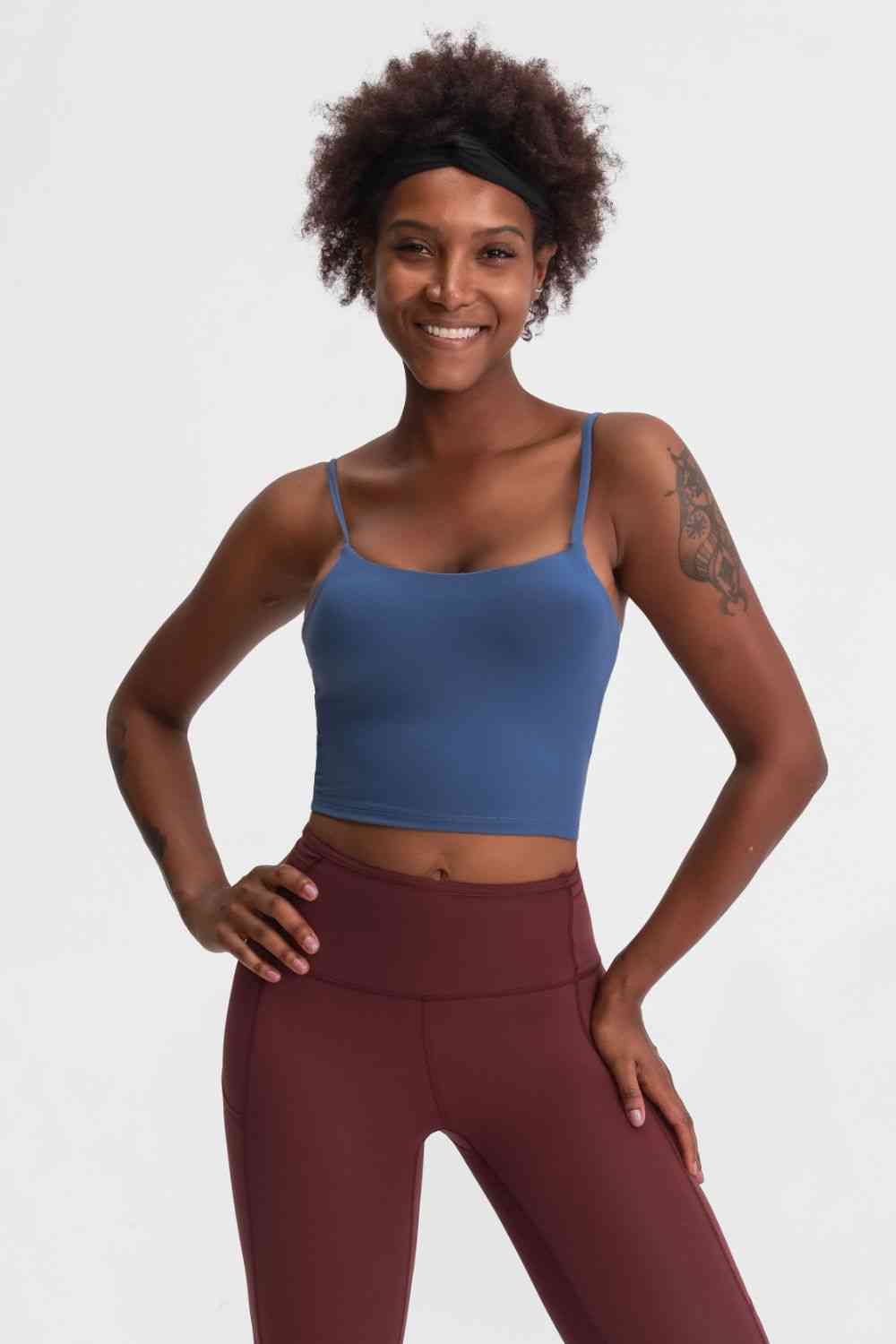 Feel Like Skin Scoop Neck Sports Cami - Ladyez