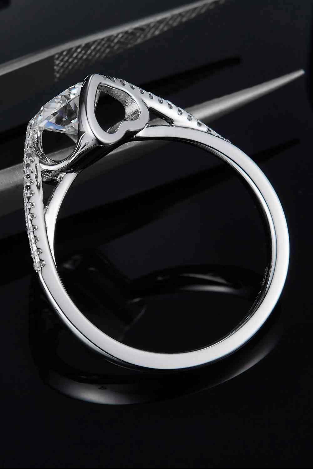 1 Carat Moissanite 925 Sterling Silver Twisted Ring - Ladyez