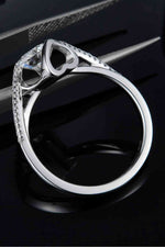 1 Carat Moissanite 925 Sterling Silver Twisted Ring - Ladyez