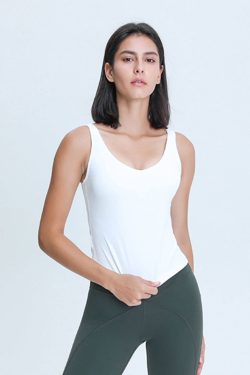 V Neck Active Tank - Ladyez