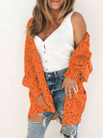 Multicolored Open Front Cardigan - Ladyez
