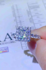 Adored 1 Carat Moissanite Square Ring - Ladyez