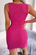Cutout Sleeveless Knit Dress - Ladyez