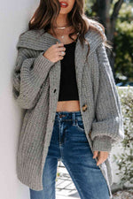 Button Down Longline Cardigan - Ladyez