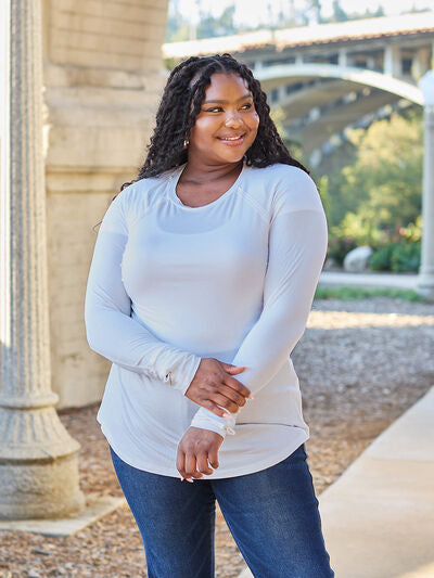 Basic Bae Full Size Round Neck Long Sleeve T-Shirt - Ladyez