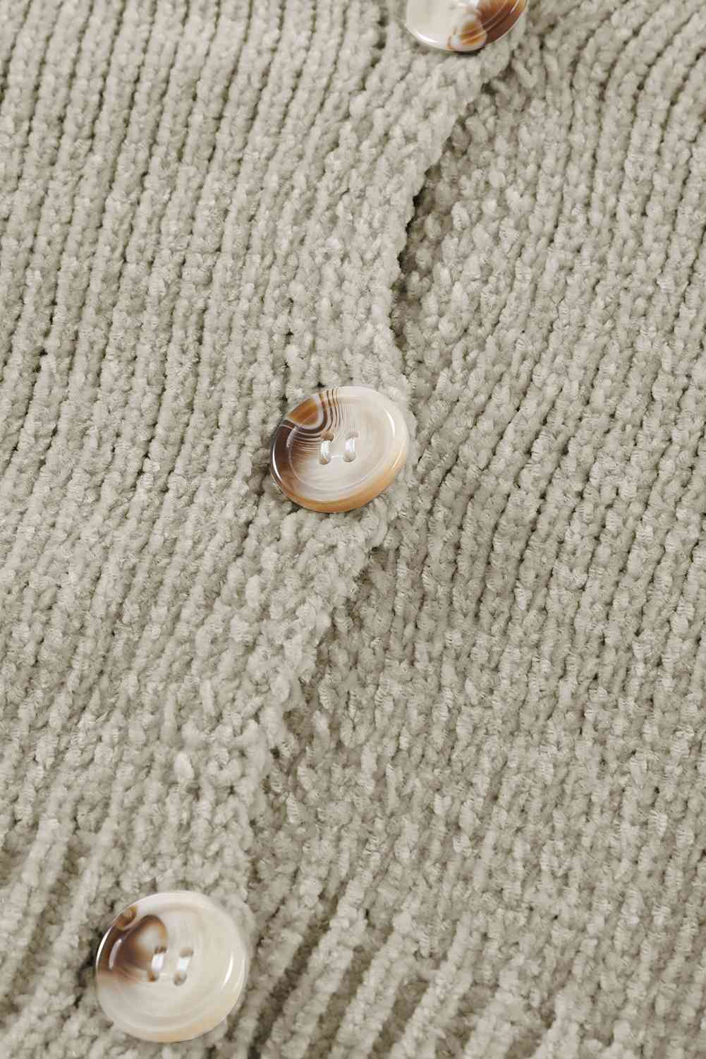 Button Down Cardigan with Pockets - Ladyez