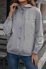 Button-Down Long Sleeve Sports Jacket - Ladyez
