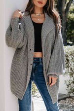 Button Down Longline Cardigan - Ladyez