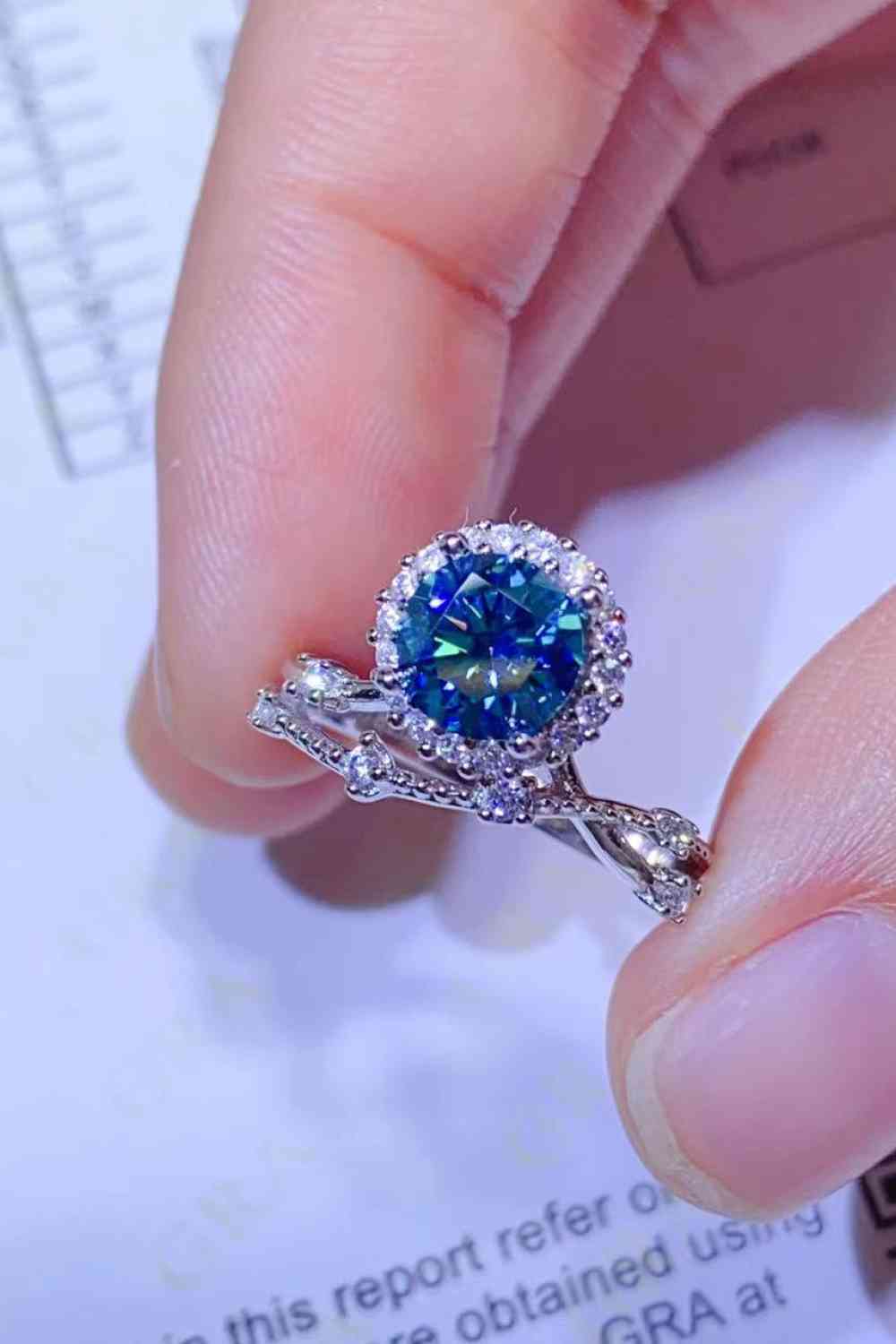 1 Carat Moissanite 925 Sterling Silver Ring - Ladyez