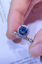 1 Carat Moissanite 925 Sterling Silver Ring - Ladyez