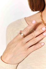 Adored Pearl Stainless Steel Open Ring - Ladyez