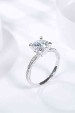 1.5 Carat Moissanite Side Stone Ring - Ladyez