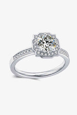 1 Carat Moissanite Platinum-Plated Ring - Ladyez