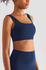 Square Neck Sports Bra - Ladyez