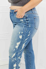 Judy Blue Laila Full Size Straight Leg Distressed Jeans - Ladyez