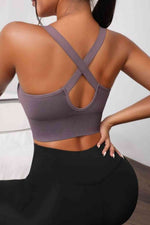 Scoop Neck Long Active Bra - Ladyez