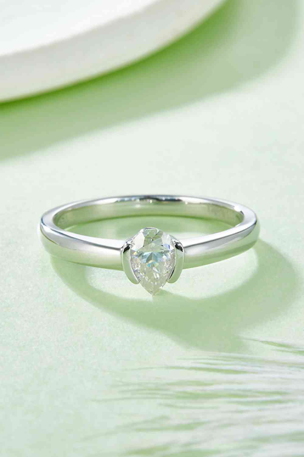 Moissanite 925 Sterling Silver Solitaire Ring - Ladyez