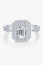 Adored 1 Carat Moissanite 925 Sterling Silver Side Stone Ring - Ladyez
