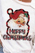 MERRY CHRISTMAS Graphic Asymmetrical Neck Top - Ladyez