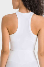 Racerback Cropped Sports Tank - Ladyez