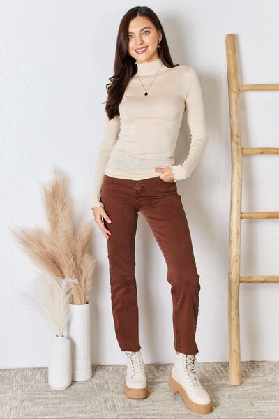 Zenana Mock Neck Layering Top - Ladyez