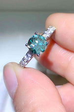 Future Style 1 Carat Moissanite Side Stone Ring - Ladyez
