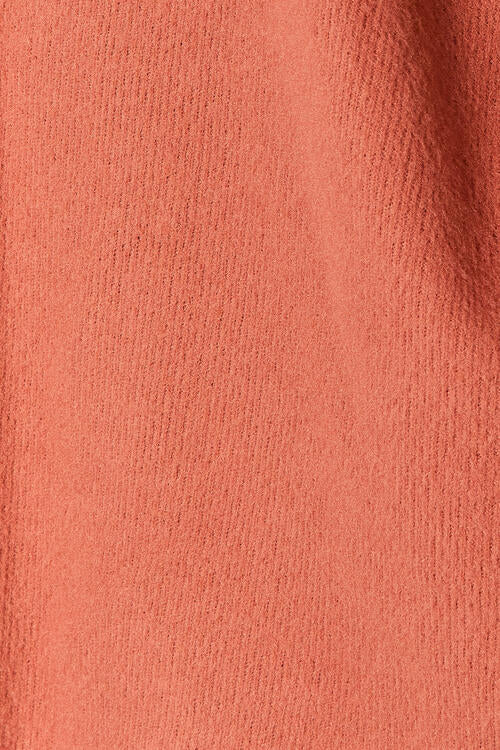BOMBOM Drop Shoulder Long Sleeve Blouse with Pockets - Ladyez