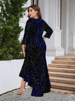 Plus Size Ruffle Hem High-Low Dress - Ladyez