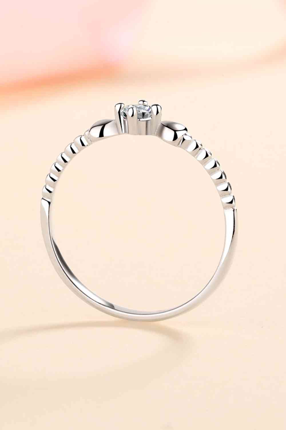 Adored Moissanite Heart 925 Sterling Silver Ring - Ladyez