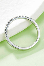 Moissanite Platinum-Plated Half-Eternity Ring - Ladyez