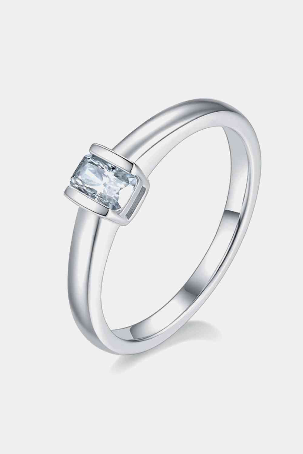 Moissanite 925 Sterling Silver Solitaire Ring - Ladyez