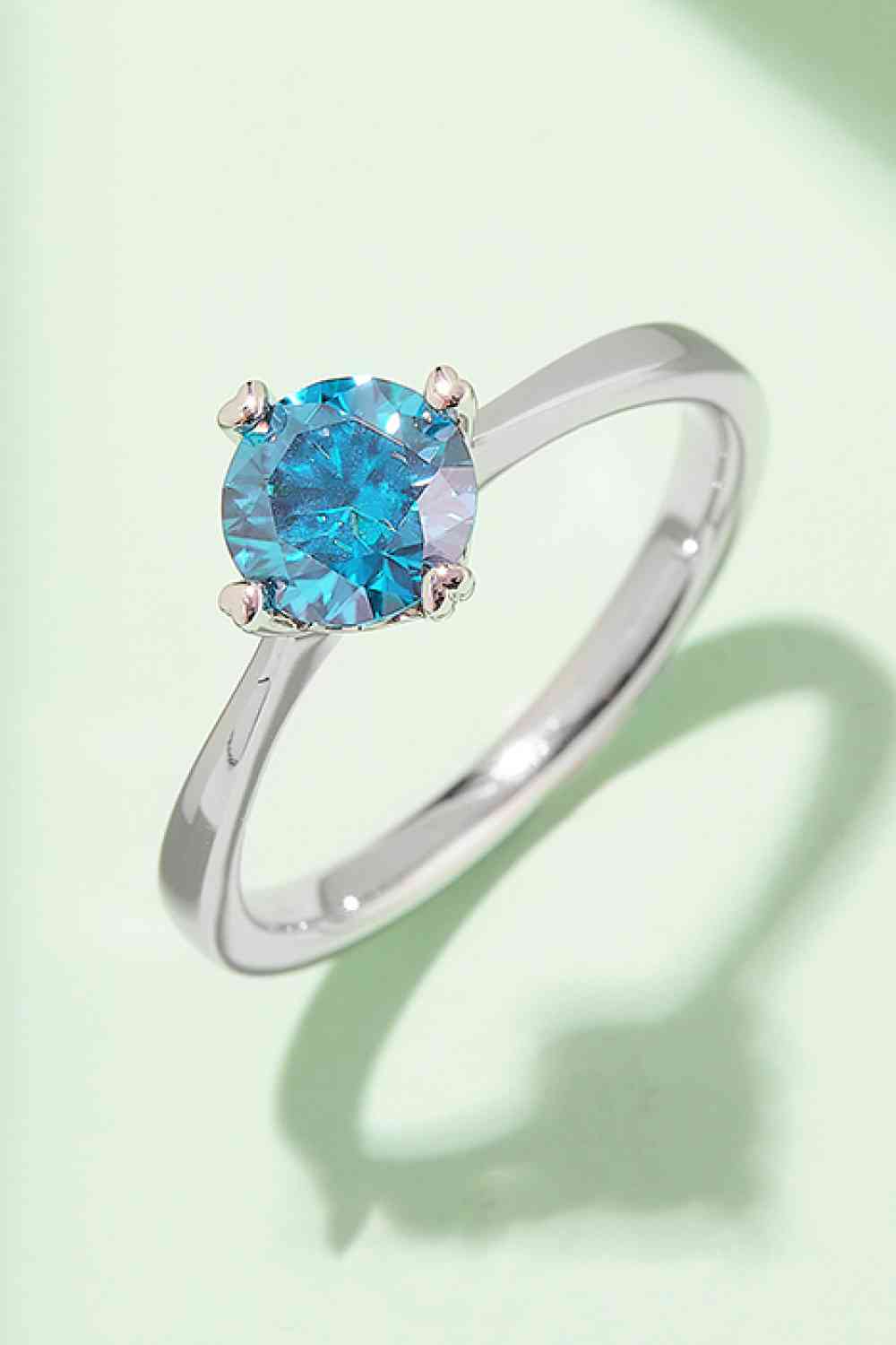 1 Carat Moissanite 925 Sterling Silver Solitaire Ring - Ladyez