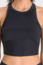 Racerback Cropped Sports Tank - Ladyez