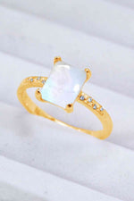 Square Moonstone Ring - Ladyez