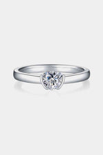 Moissanite 925 Sterling Silver Solitaire Ring - Ladyez