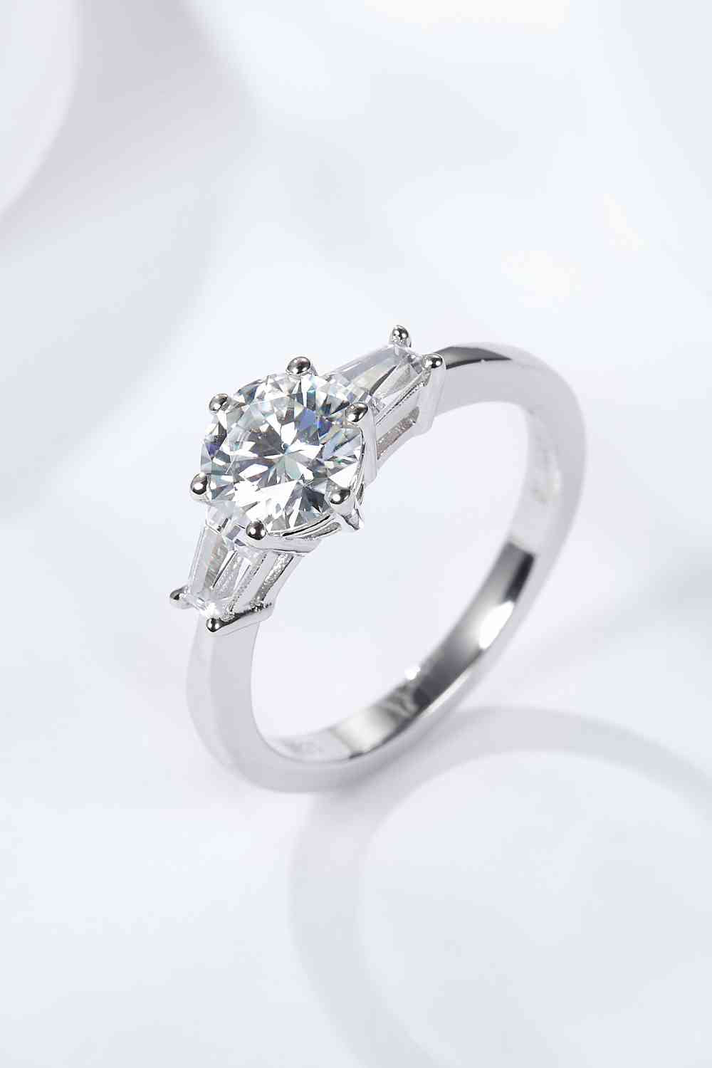 Loyal Love 1 Carat Moissanite Platinum-Plated Ring - Ladyez