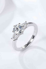 Loyal Love 1 Carat Moissanite Platinum-Plated Ring - Ladyez