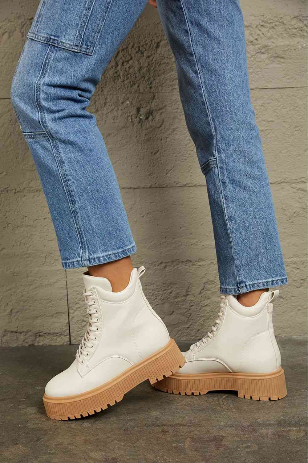 East Lion Corp Platform Combat Boots - Ladyez