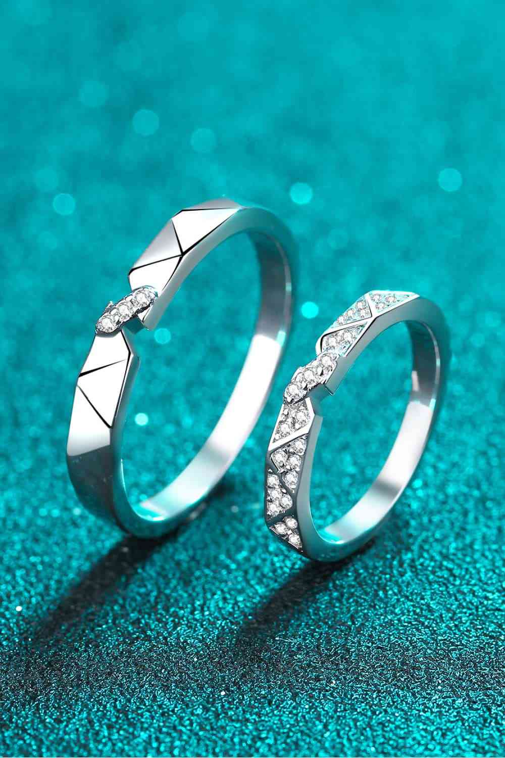 Moissanite Minimalist Rhodium-Plated Ring - Ladyez