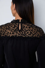 Leopard Frill Flounce Sleeve Blouse - Ladyez