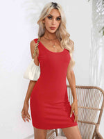 Scoop Neck Sleeveless Bodycon Dress - Ladyez