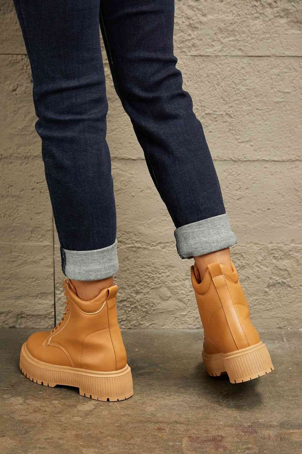 East Lion Corp Platform Combat Boots - Ladyez