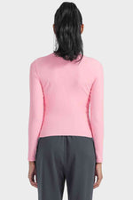 Round Neck Long Sleeve Sports Top - Ladyez