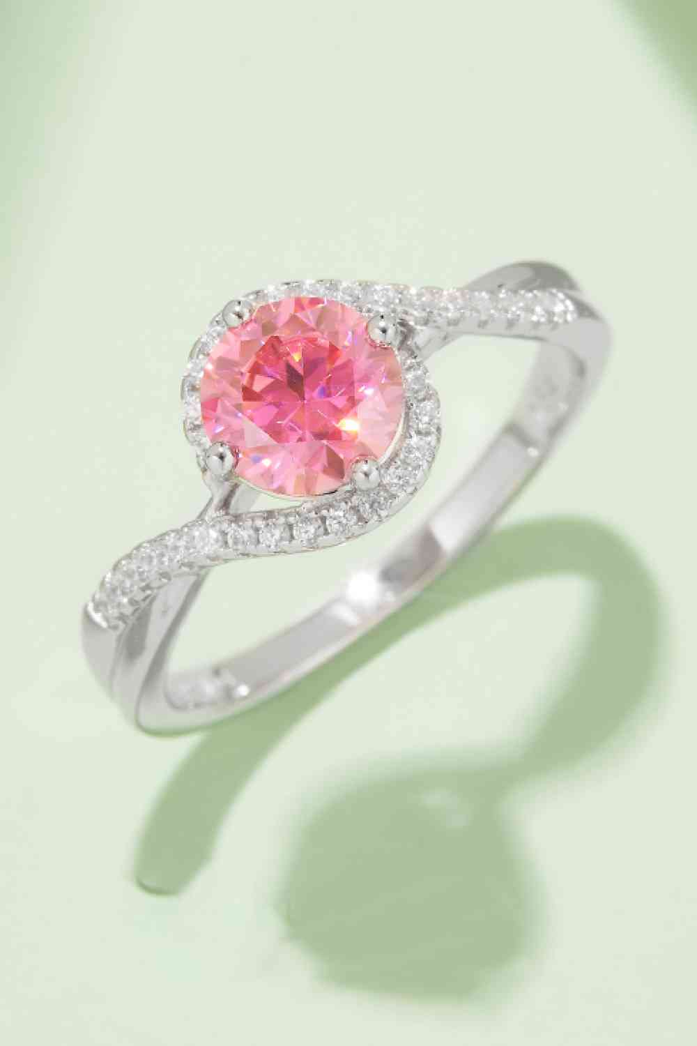 1 Carat Moissanite Contrast 925 Sterling Silver Ring - Ladyez