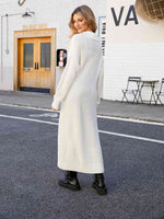 Full Size Collared Open Front Duster Cardigan - Ladyez