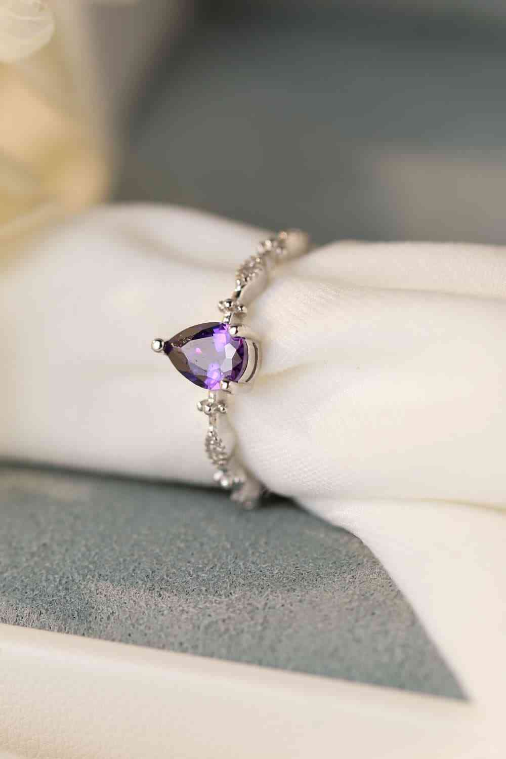 Amethyst 925 Sterling Silver Ring - Ladyez